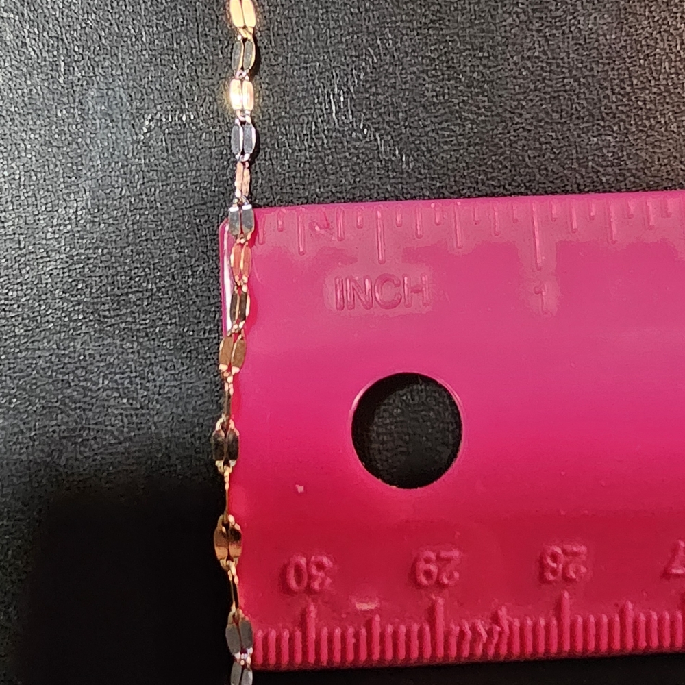 14k Solid Gold Elegant Multicolor Ankle Bracelet - image 4